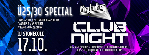 Ü25/30 Special Club Night 17.10.